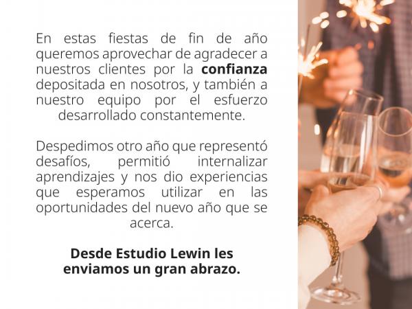 Estudio Lewin Abogados les desea las mejores fiestas.